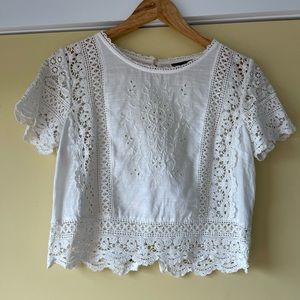 Abercrombie Embroidered Top Size Small